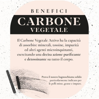 Bagnoschiuma Solido Carbone Vegetale - Riequilibrante Detox